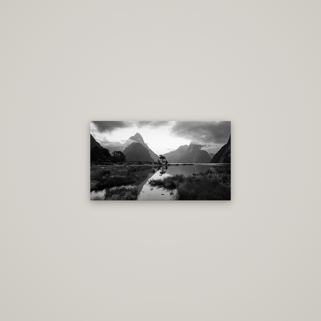 Nature's Masterpiece, Milford Sound — No frame, 53×30 cm. New Zealand fine art wall art by Stephen Milner.