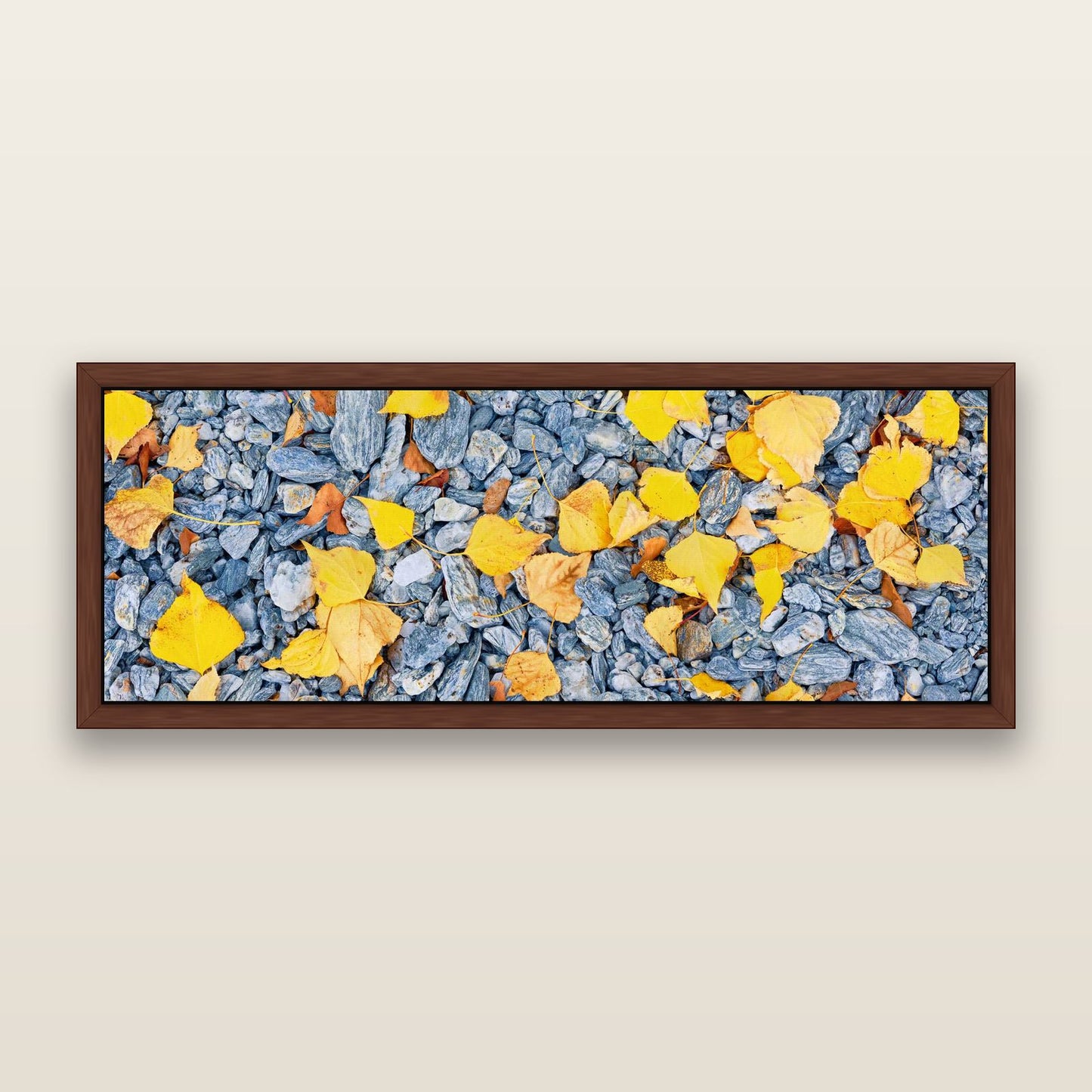 Natures Tapestry, Lake Wanaka — framed metallic canvas print, Brown frame. New Zealand fine art landscape wall art by Stephen Milner.