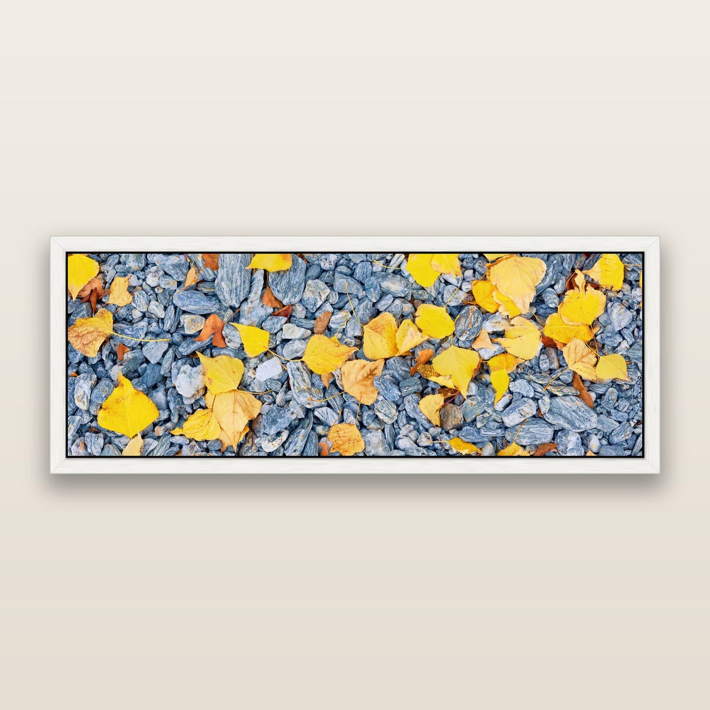Natures Tapestry, Lake Wanaka — framed metallic canvas print, White frame. New Zealand fine art landscape wall art by Stephen Milner.