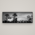 Neon Mirage, Sunset Dreams of Las Vegas — Basel Black Matte, 198×70 cm. New Zealand fine art wall art by Stephen Milner.