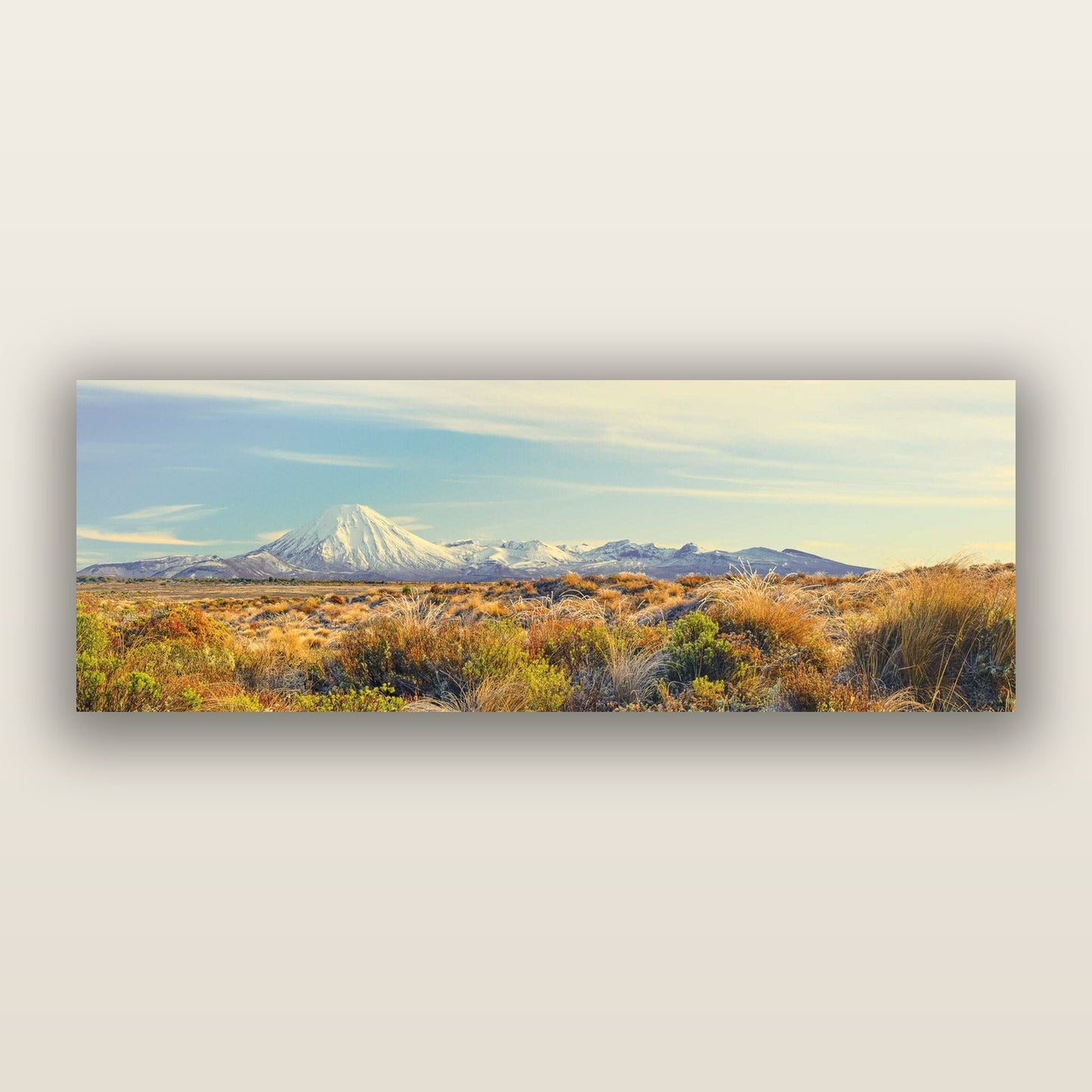 Ngauruhoe Cone, Tongariro National Park — frameless acrylic glass print. New Zealand fine art landscape photography by Stephen Milner.