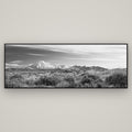 Ngauruhoe Cone, Tongariro National Park — Basel Black, 198×70 cm. New Zealand fine art wall art by Stephen Milner.