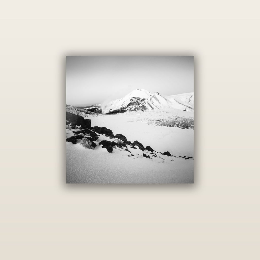 Ngauruhoe's Glow, Tongariro National Park — acrylic glass print, 61 × 61 cm. New Zealand fine art landscape wall art by Stephen Milner.