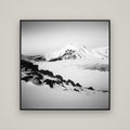 Ngauruhoe's Glow, Tongariro National Park — Basel Black, 120×120 cm. New Zealand fine art wall art by Stephen Milner.