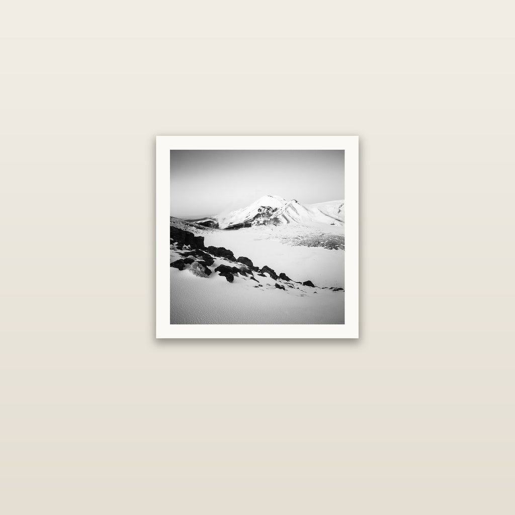 Ngauruhoe's Glow, Tongariro National Park — Hahnemühle fine art print, 30 × 30 cm. New Zealand fine art landscape photography by Stephen Milner.