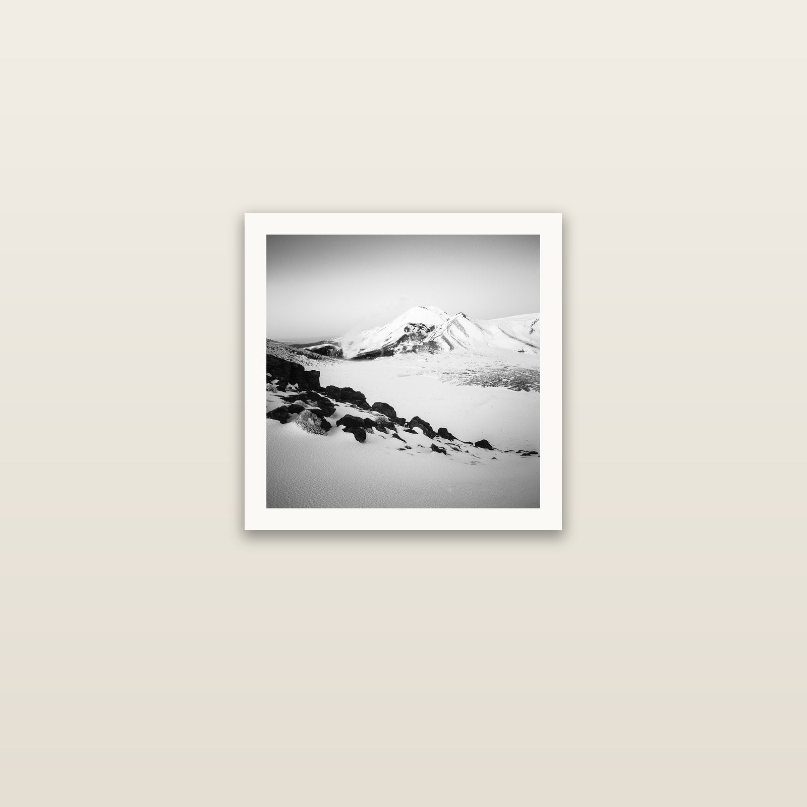 Ngauruhoe's Glow, Tongariro National Park — Hahnemühle fine art print, 30 × 30 cm. New Zealand fine art landscape photography by Stephen Milner.