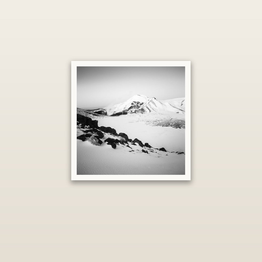 Ngauruhoe's Glow, Tongariro National Park — Hahnemühle fine art print, 50 × 50 cm. New Zealand fine art landscape photography by Stephen Milner.