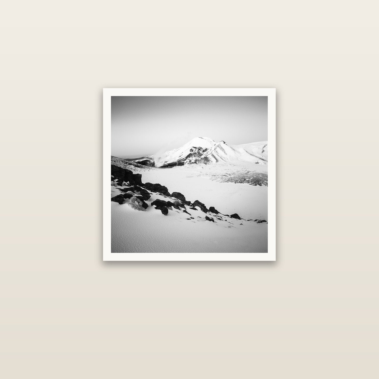 Ngauruhoe's Glow, Tongariro National Park — Hahnemühle fine art print, 50 × 50 cm. New Zealand fine art landscape photography by Stephen Milner.