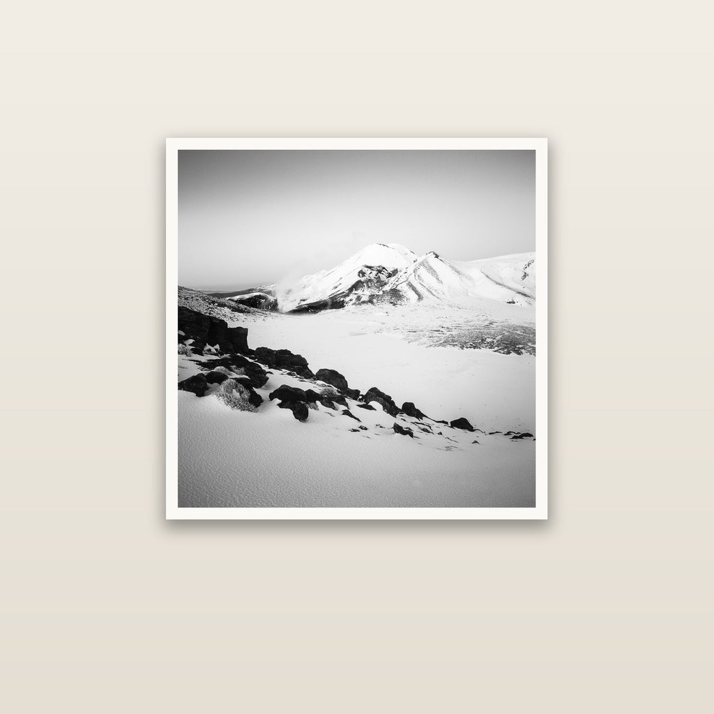 Ngauruhoe's Glow, Tongariro National Park — Hahnemühle fine art print, 75 × 75 cm. New Zealand fine art landscape photography by Stephen Milner.