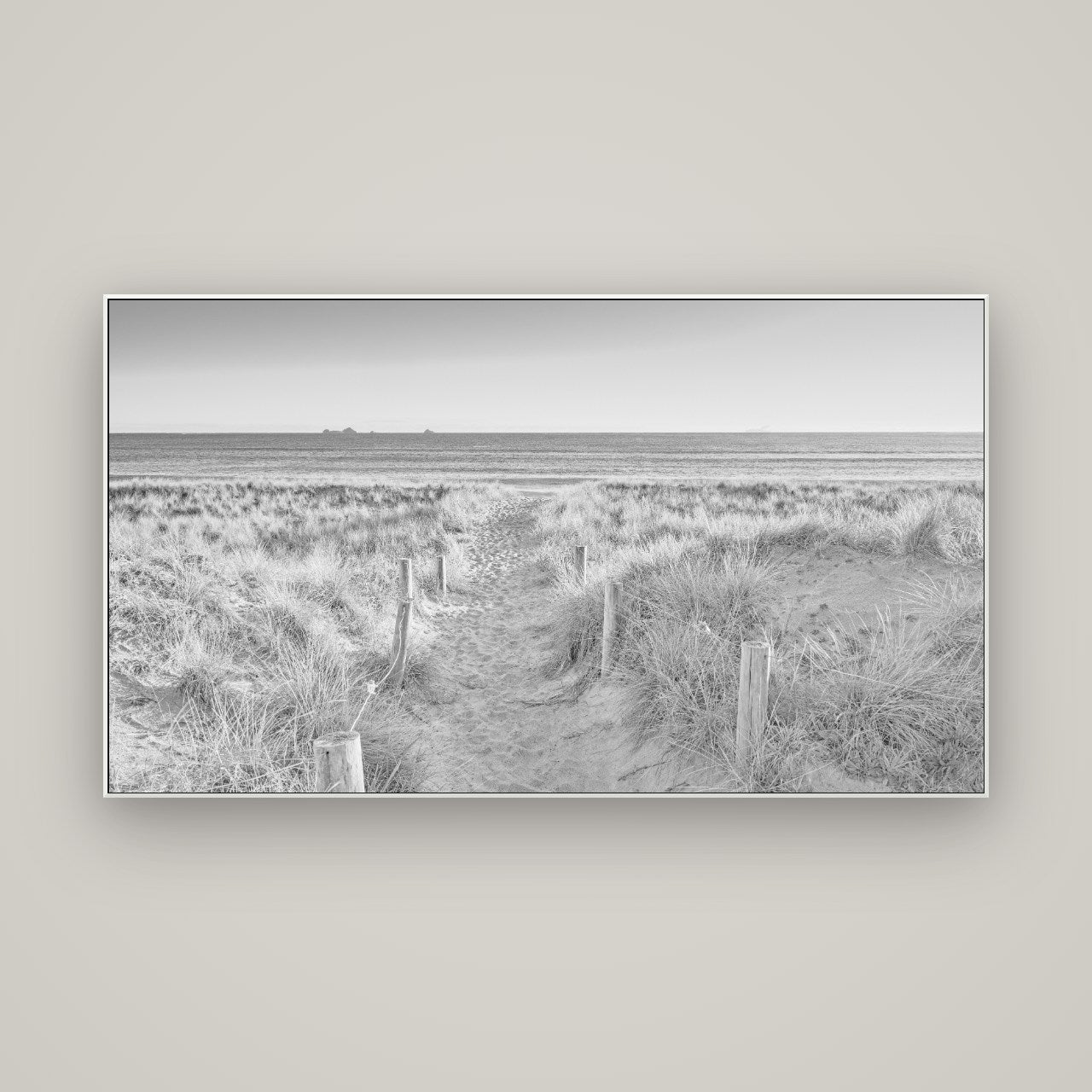 Passage to the Sea, Whakatāne — ArtBox White, 160×90 cm. New Zealand fine art wall art by Stephen Milner.