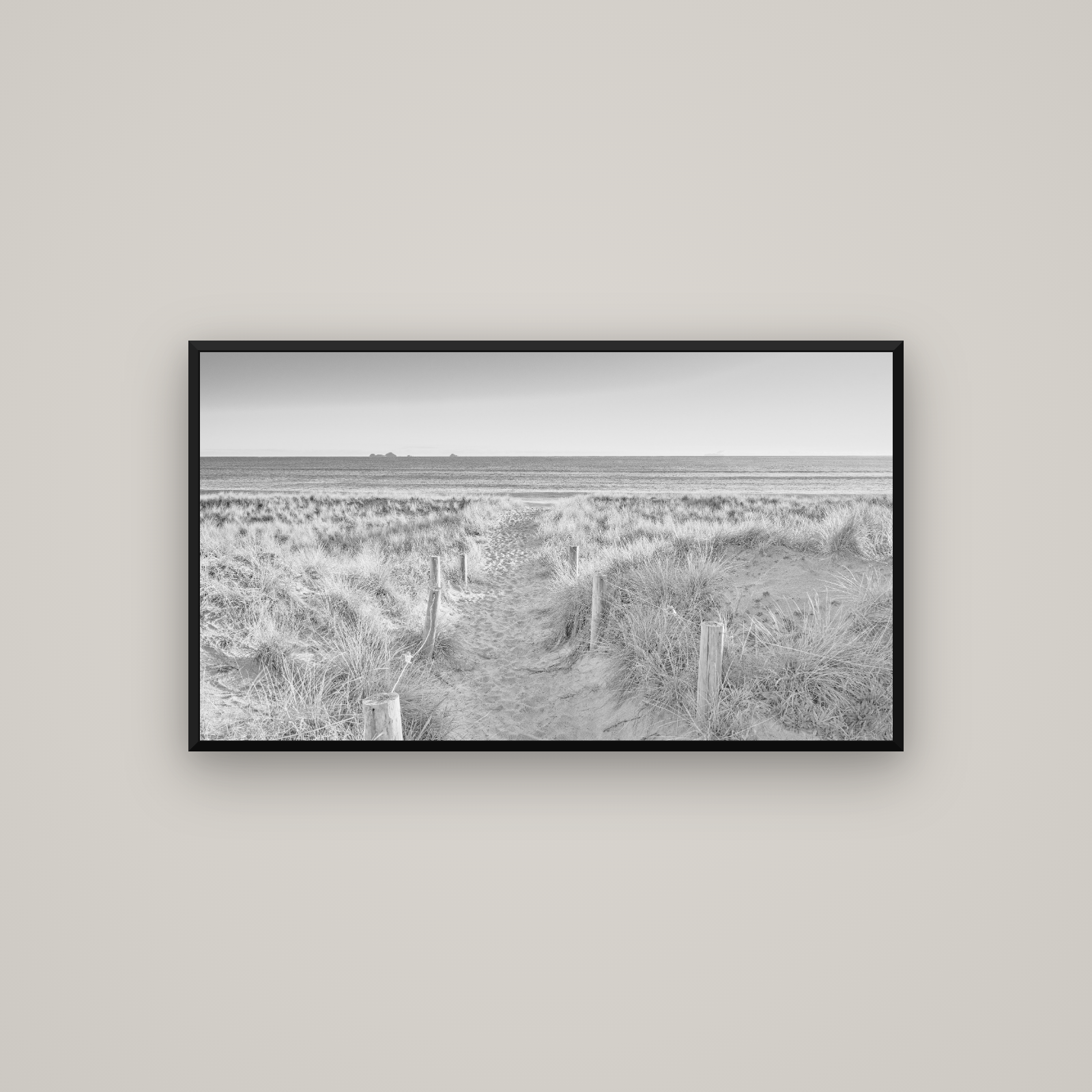 Passage to the Sea, Whakatāne — Basel Black Matte, 107×60 cm. New Zealand fine art wall art by Stephen Milner.