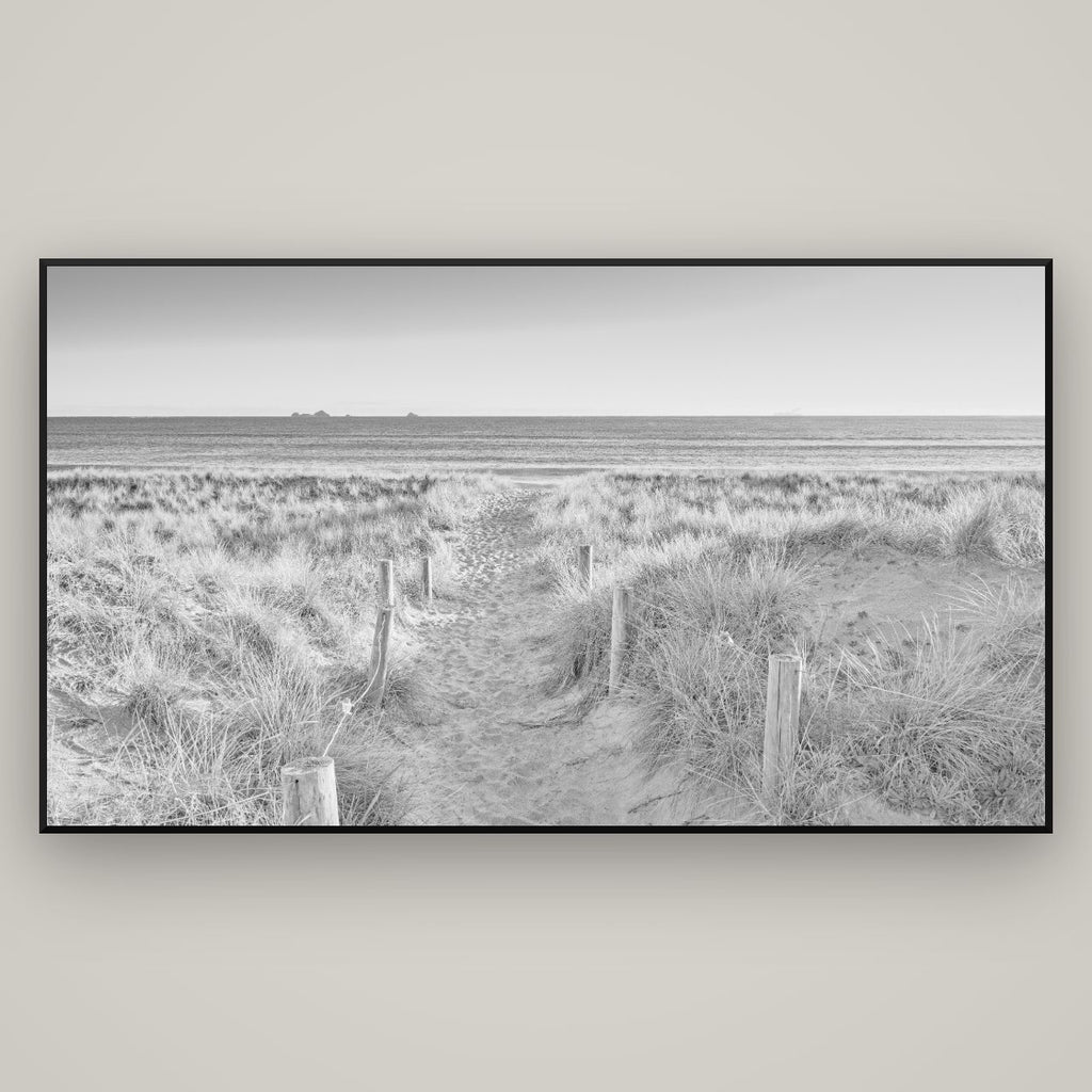 Passage to the Sea, Whakatāne — Basel Black Matte, 196×110 cm. New Zealand fine art wall art by Stephen Milner.