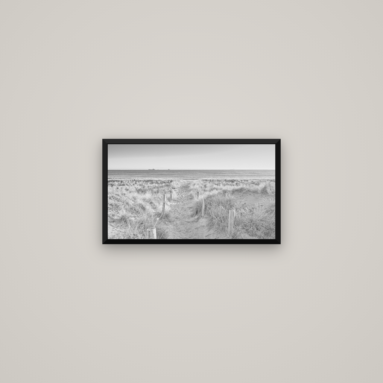 Passage to the Sea, Whakatāne — Basel Black Matte, 53×30 cm. New Zealand fine art wall art by Stephen Milner.