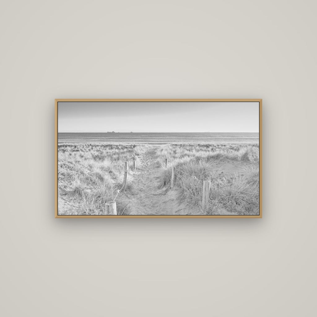 Passage to the Sea, Whakatāne, Basel Natural Oak, 107×60 cm. New Zealand fine art wall art by Stephen Milner.