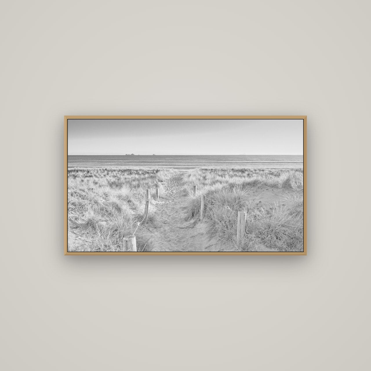 Passage to the Sea, Whakatāne, Basel Natural Oak, 107×60 cm. New Zealand fine art wall art by Stephen Milner.