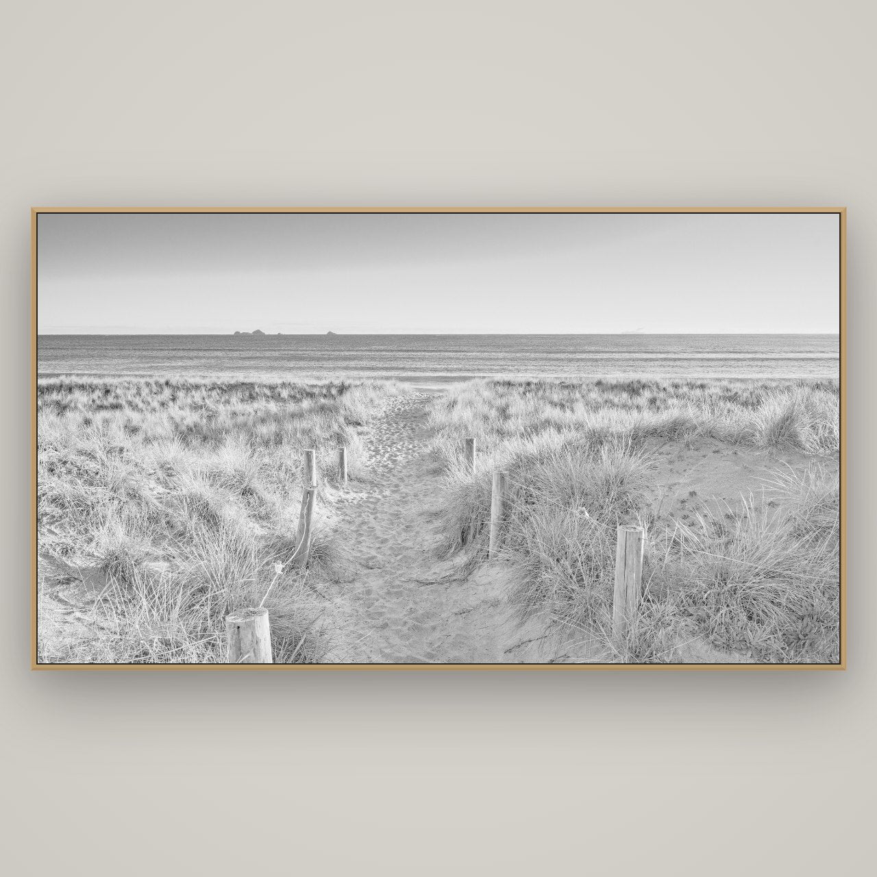 Passage to the Sea, Whakatāne, Basel Natural Oak, 196×110 cm. New Zealand fine art wall art by Stephen Milner.