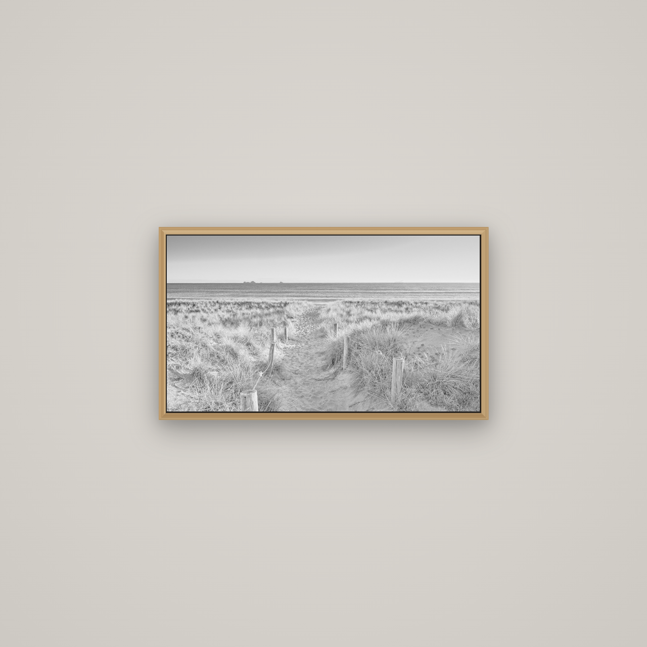 Passage to the Sea, Whakatāne, Basel Natural Oak, 64×36 cm. New Zealand fine art wall art by Stephen Milner.