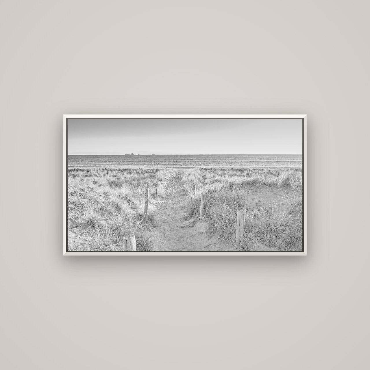 Passage to the Sea, Whakatāne — Basel White, 107×60 cm. New Zealand fine art wall art by Stephen Milner.