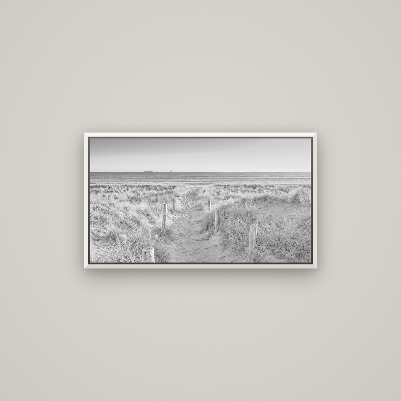 Passage to the Sea, Whakatāne — Basel White, 80×45 cm. New Zealand fine art wall art by Stephen Milner.