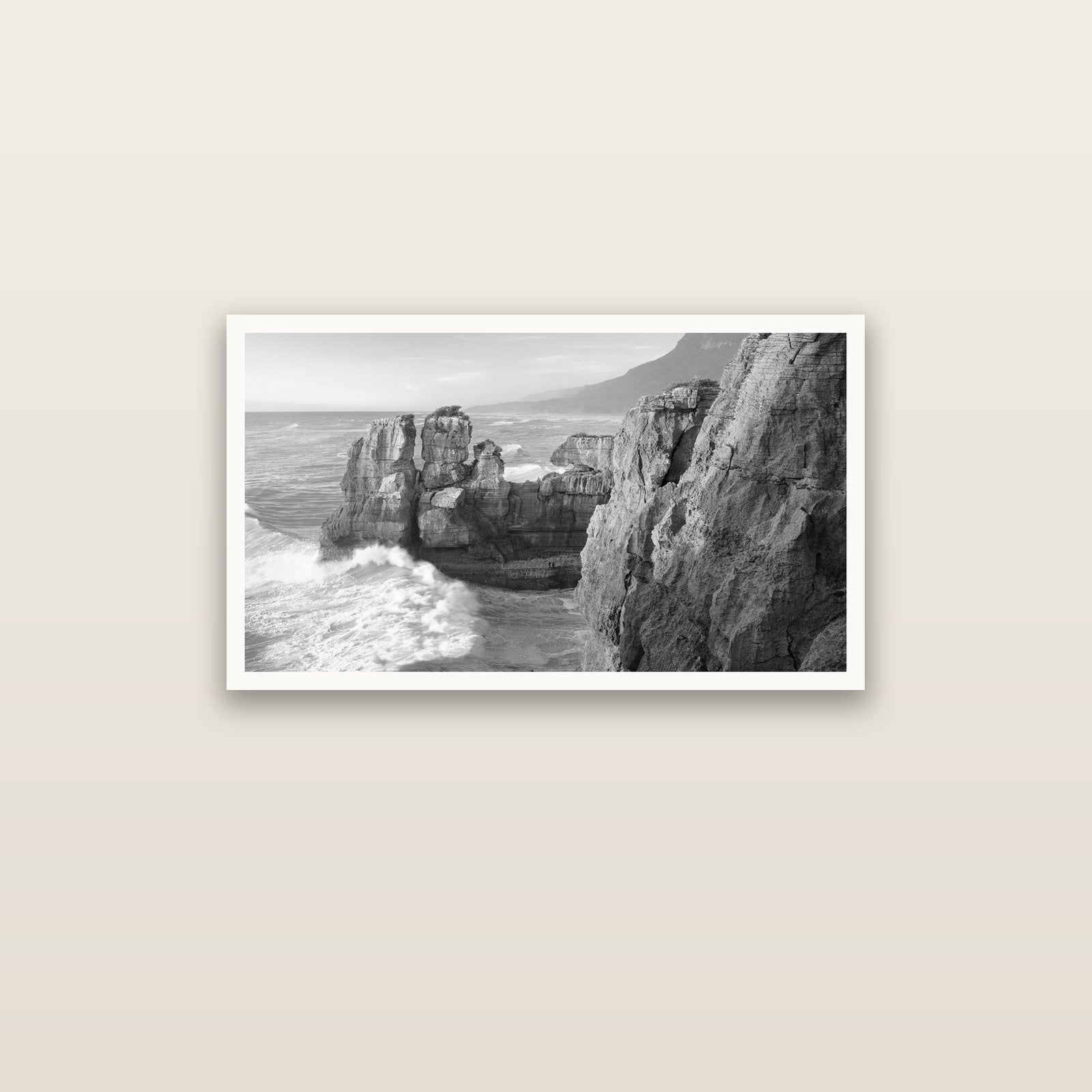 Punakaiki Sculptures, South Island — Hahnemühle fine art print, 91 × 51 cm. New Zealand fine art landscape photography by Stephen Milner.