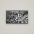 Radiance of Nature, McLean Falls — Basel Black, 107×60 cm. New Zealand fine art wall art by Stephen Milner.