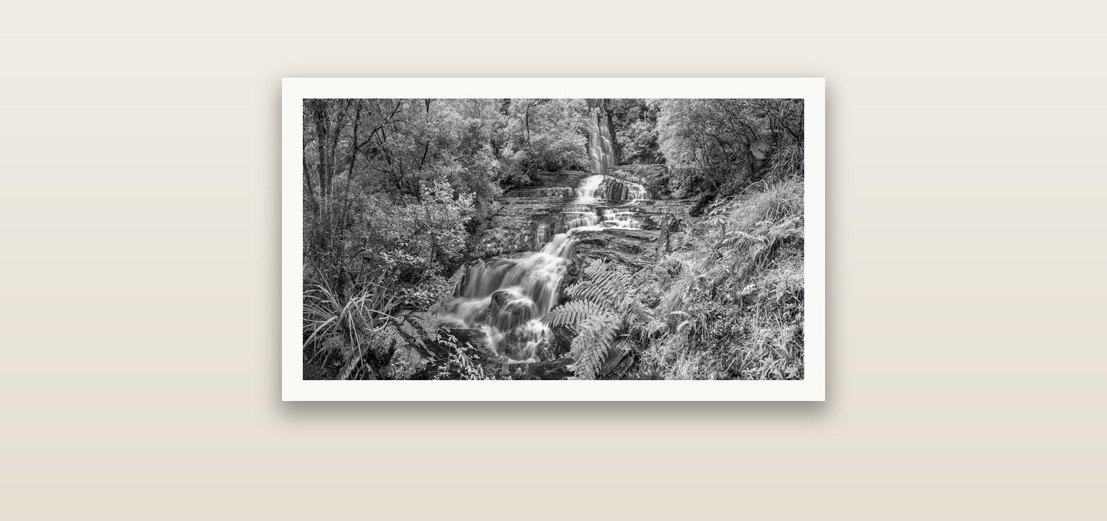 Radiance of Nature, McLean Falls — Hahnemühle fine art print, 61 × 36 cm. New Zealand fine art landscape photography by Stephen Milner.