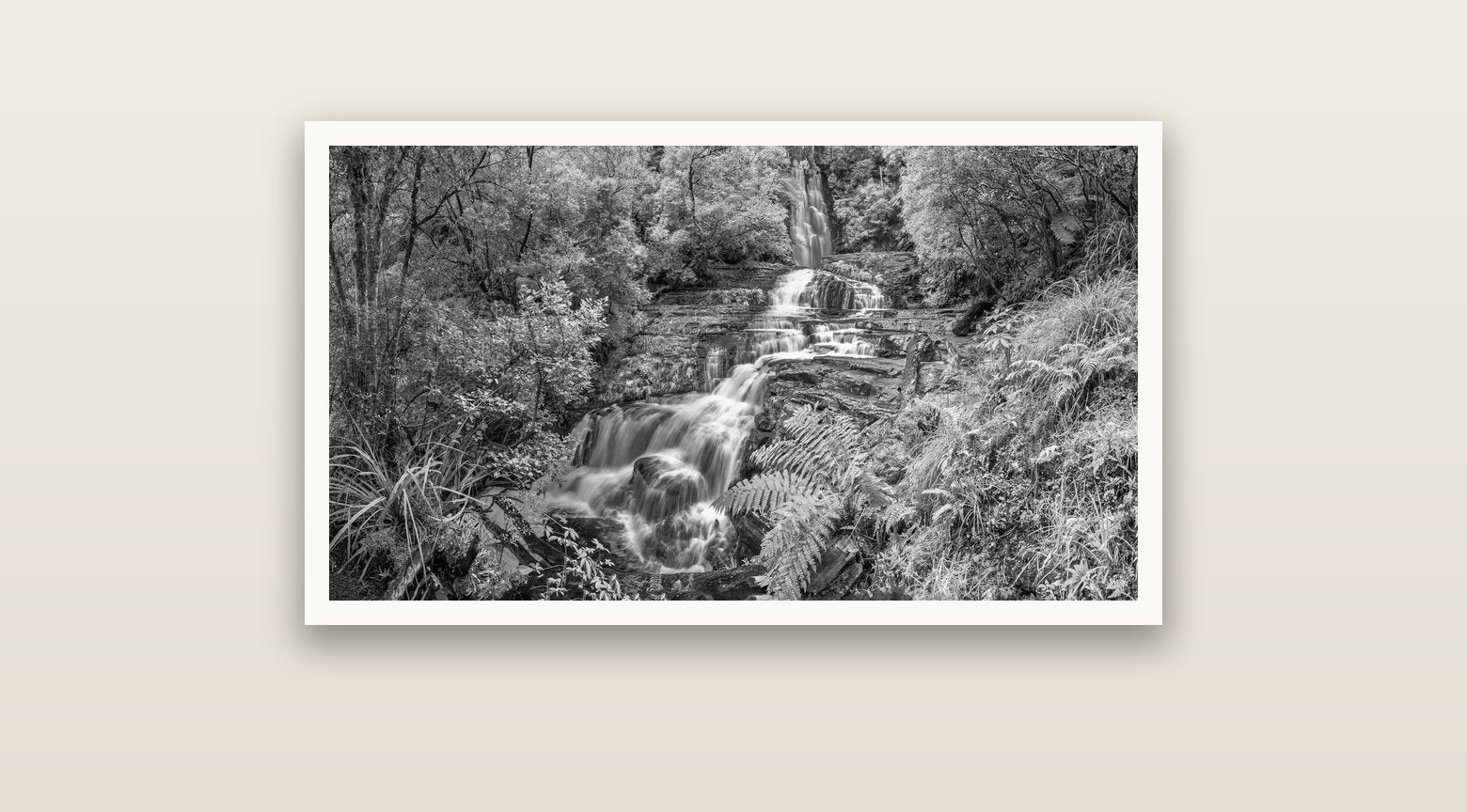 Radiance of Nature, McLean Falls — Hahnemühle fine art print, 91 × 51 cm. New Zealand fine art landscape photography by Stephen Milner.