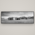 Resilience in Ruin, Echoes of a Forgotten Farm — Basel Black Matte, 227×80 cm. New Zealand fine art wall art by Stephen Milner.