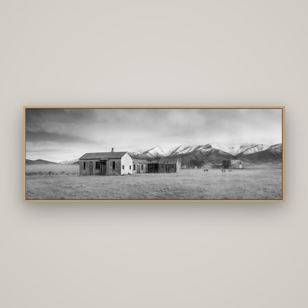 Resilience in Ruin, Echoes of a Forgotten Farm, Basel Natural Oak, 170×60 cm. New Zealand fine art wall art by Stephen Milner.
