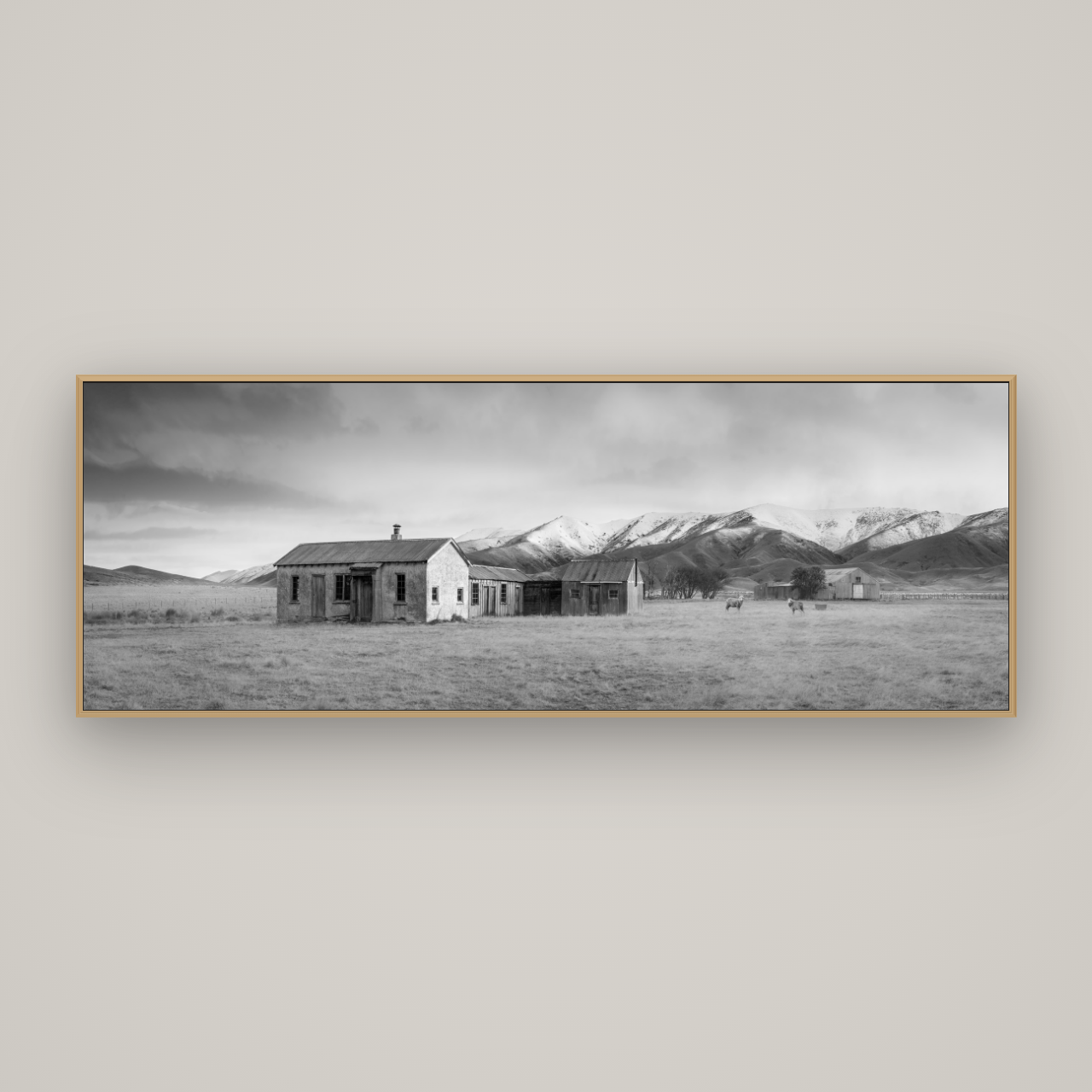 Resilience in Ruin, Echoes of a Forgotten Farm, Basel Natural Oak, 198×70 cm. New Zealand fine art wall art by Stephen Milner.