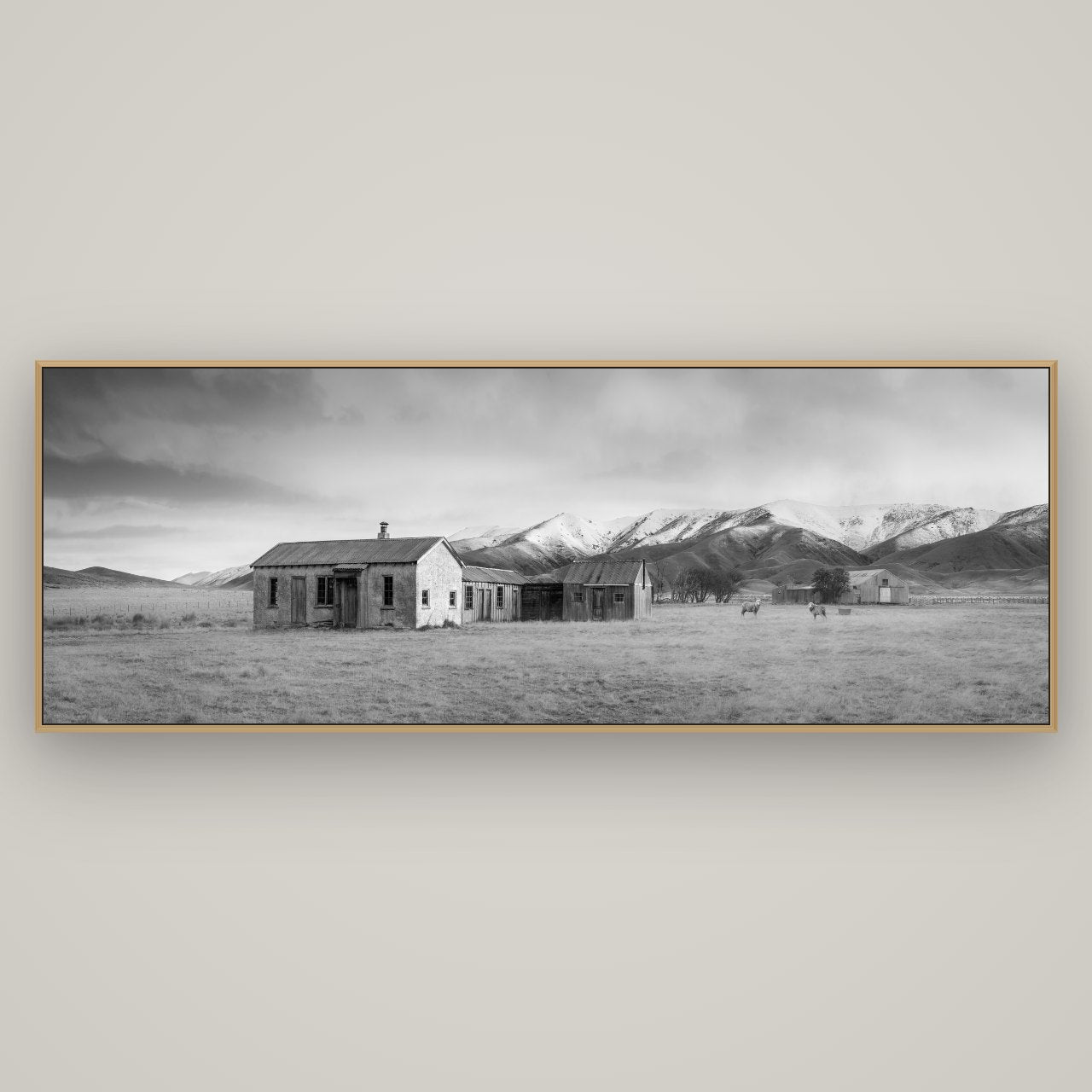 Resilience in Ruin, Echoes of a Forgotten Farm, Basel Natural Oak, 198×70 cm. New Zealand fine art wall art by Stephen Milner.
