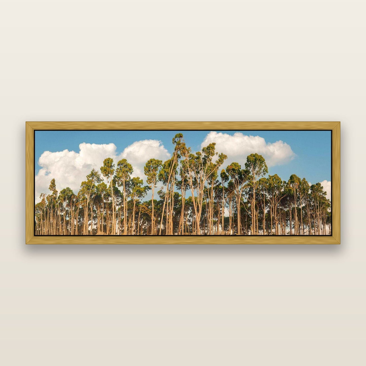 Rimu Reverie, Bruce Bay's Coastal Symphony — framed metallic canvas print, Antique Gold frame. New Zealand fine art landscape wall art by Stephen Milner.