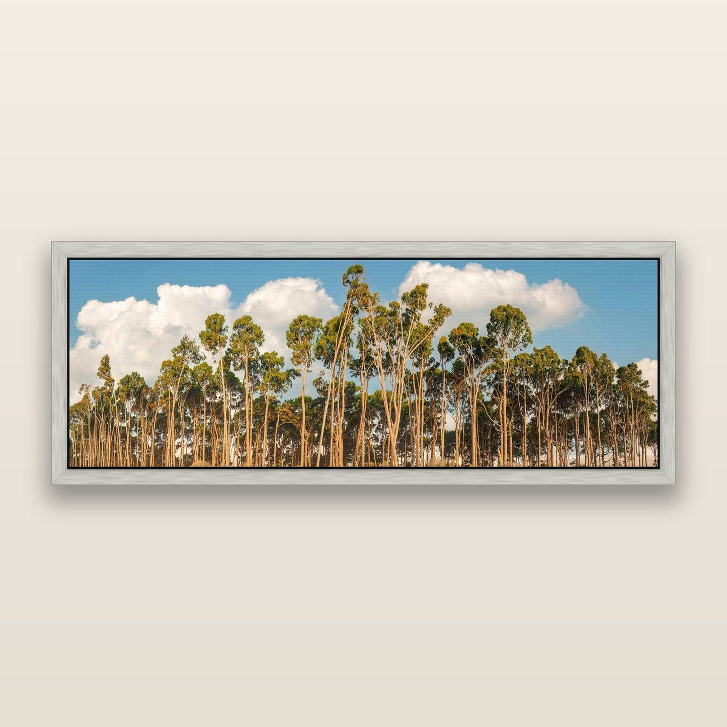 Rimu Reverie, Bruce Bay's Coastal Symphony — framed metallic canvas print, Antique Silver frame. New Zealand fine art landscape wall art by Stephen Milner.