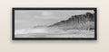 Rimu Rhythms, Bruce Bay's Wild Serenity — black float frame canvas, 152 × 56 cm. New Zealand fine art landscape wall art by Stephen Milner.