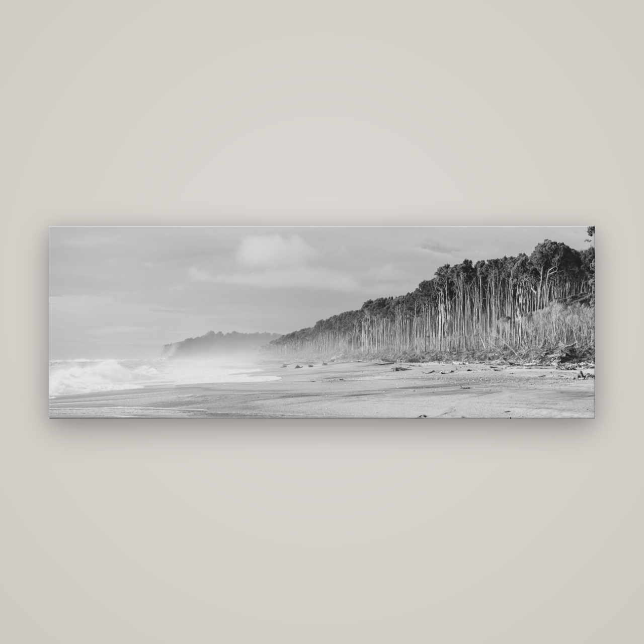 Rimu Rhythms, Bruce Bay's Wild Serenity — No frame, 198×70 cm. New Zealand fine art wall art by Stephen Milner.