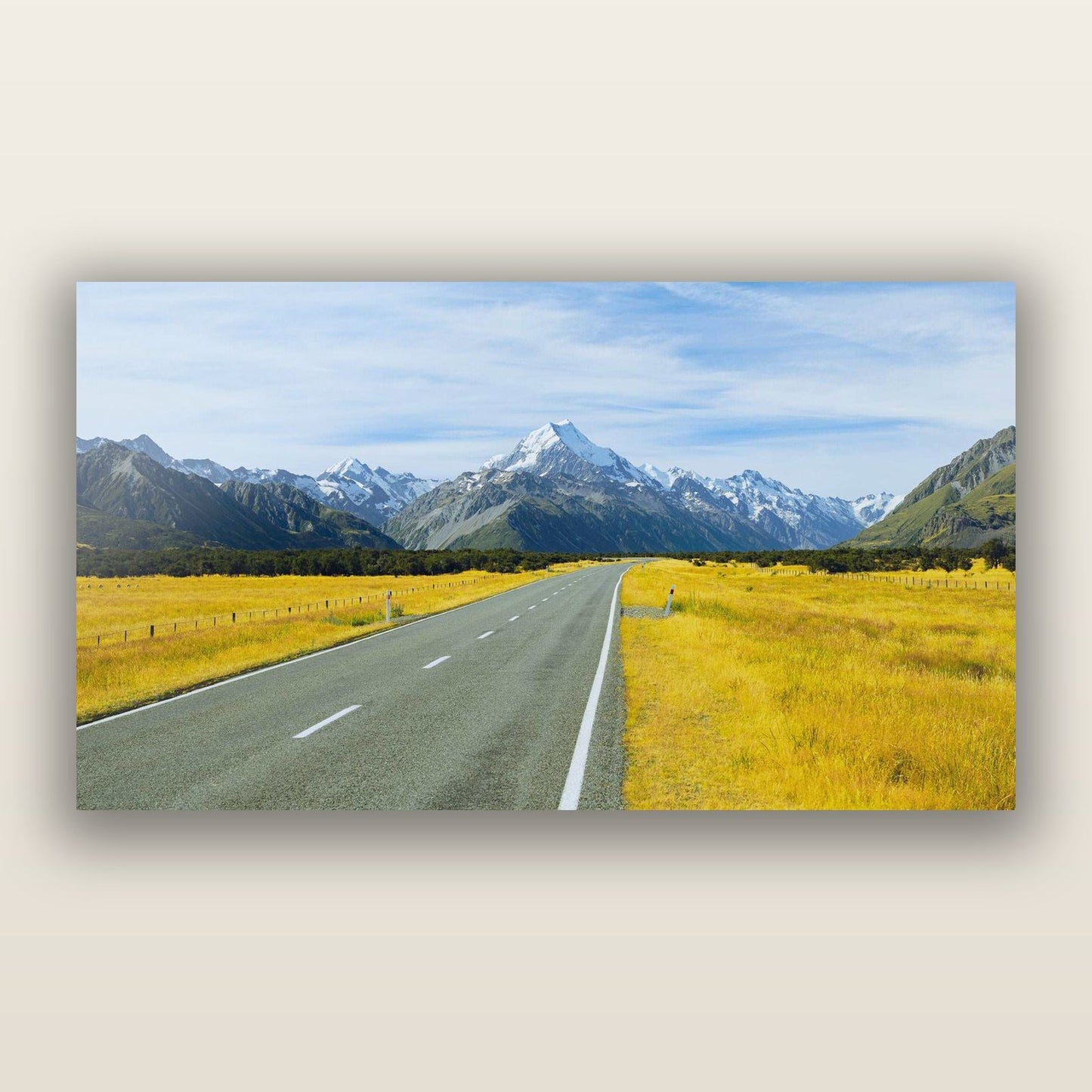 Road to the Top, Mount Cook — frameless acrylic glass print. New Zealand fine art landscape photography by Stephen Milner.