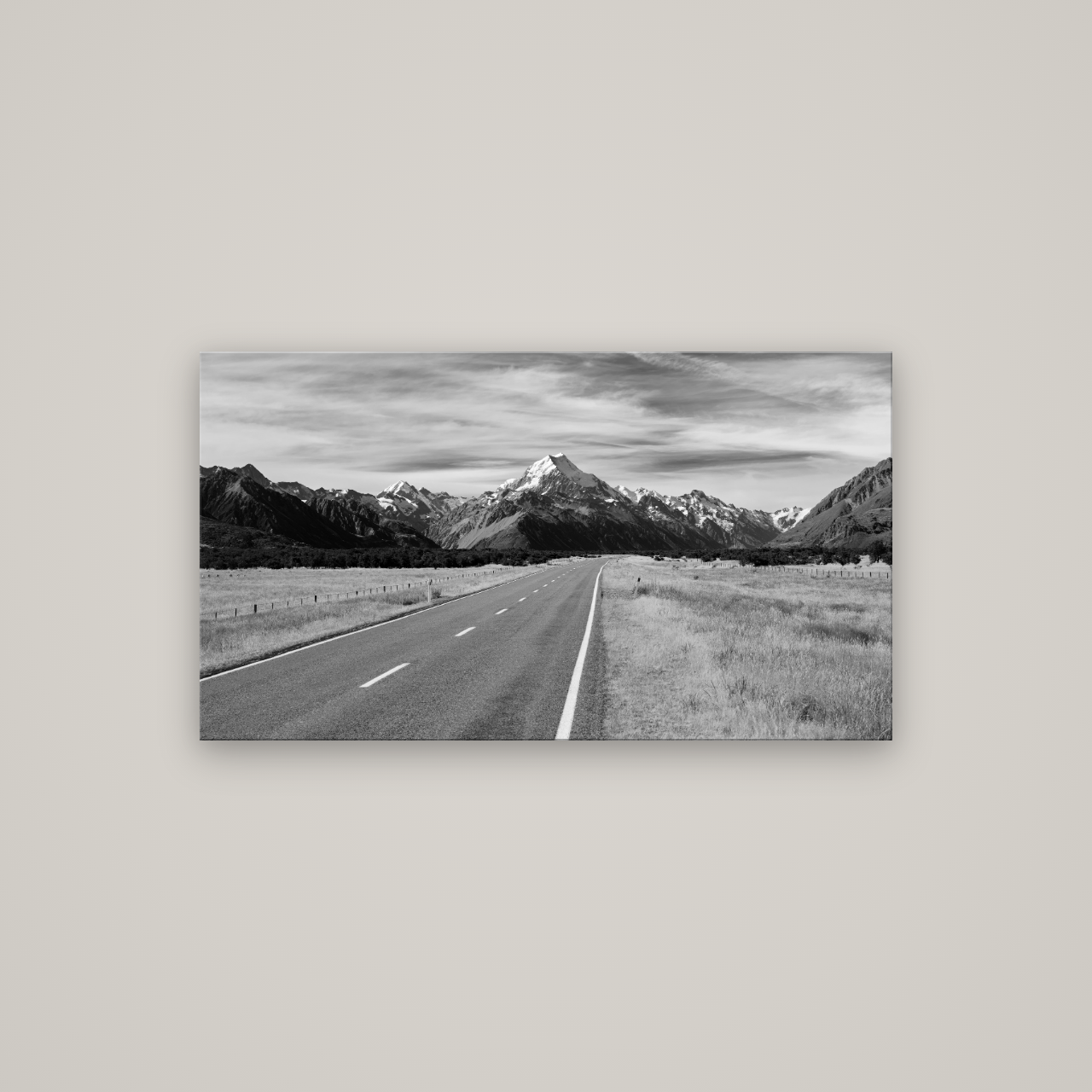Road to the Top, Mount Cook — No frame, 107×60 cm. New Zealand fine art wall art by Stephen Milner.