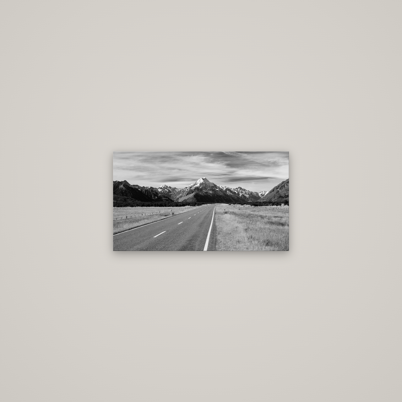Road to the Top, Mount Cook — No frame, 53×30 cm. New Zealand fine art wall art by Stephen Milner.