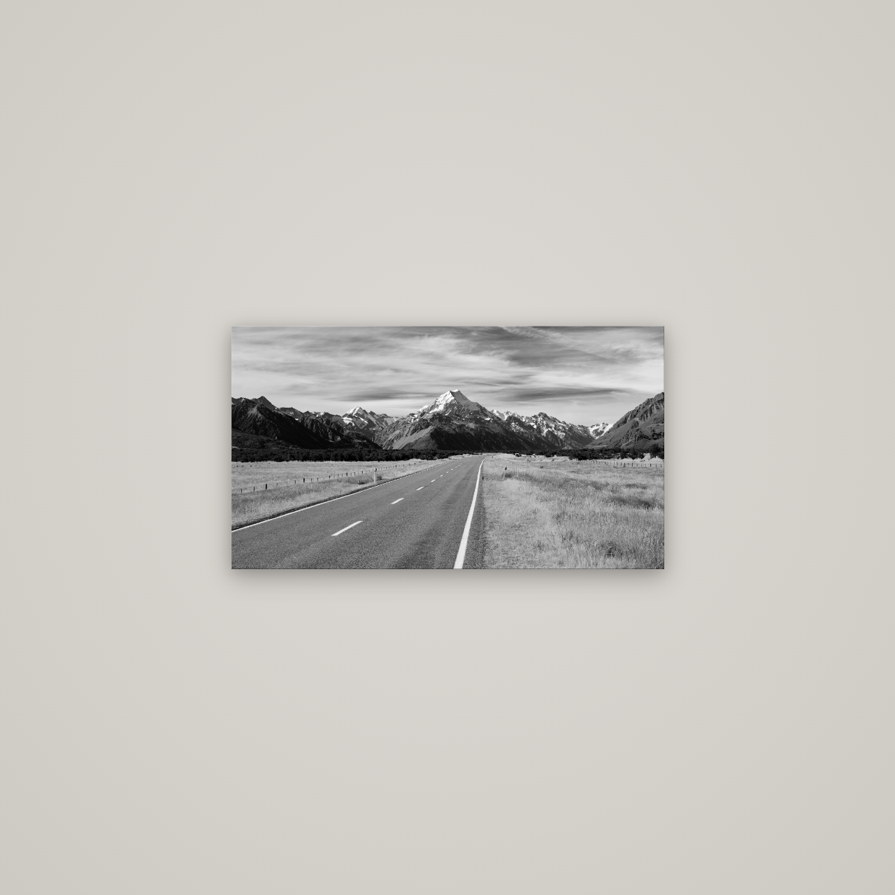 Road to the Top, Mount Cook — No frame, 64×36 cm. New Zealand fine art wall art by Stephen Milner.
