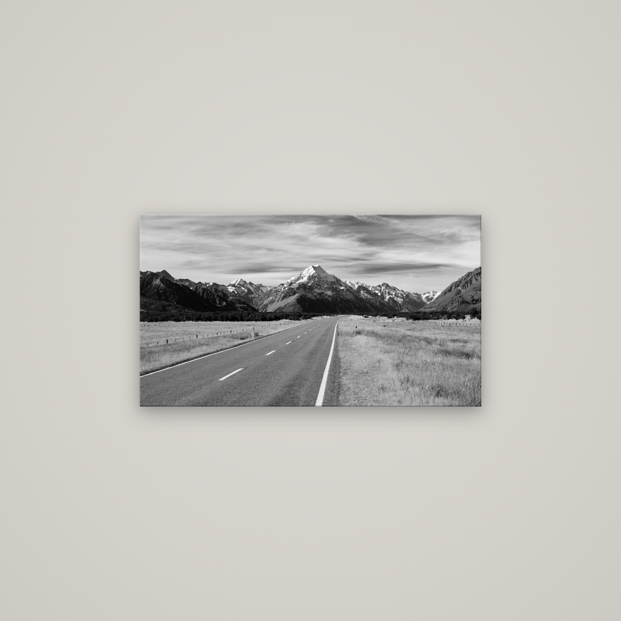 Road to the Top, Mount Cook — No frame, 80×45 cm. New Zealand fine art wall art by Stephen Milner.