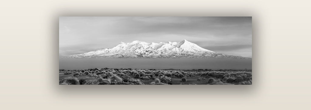 Ruapehu, The Floating Volcano — acrylic glass print. New Zealand fine art landscape wall art by Stephen Milner.