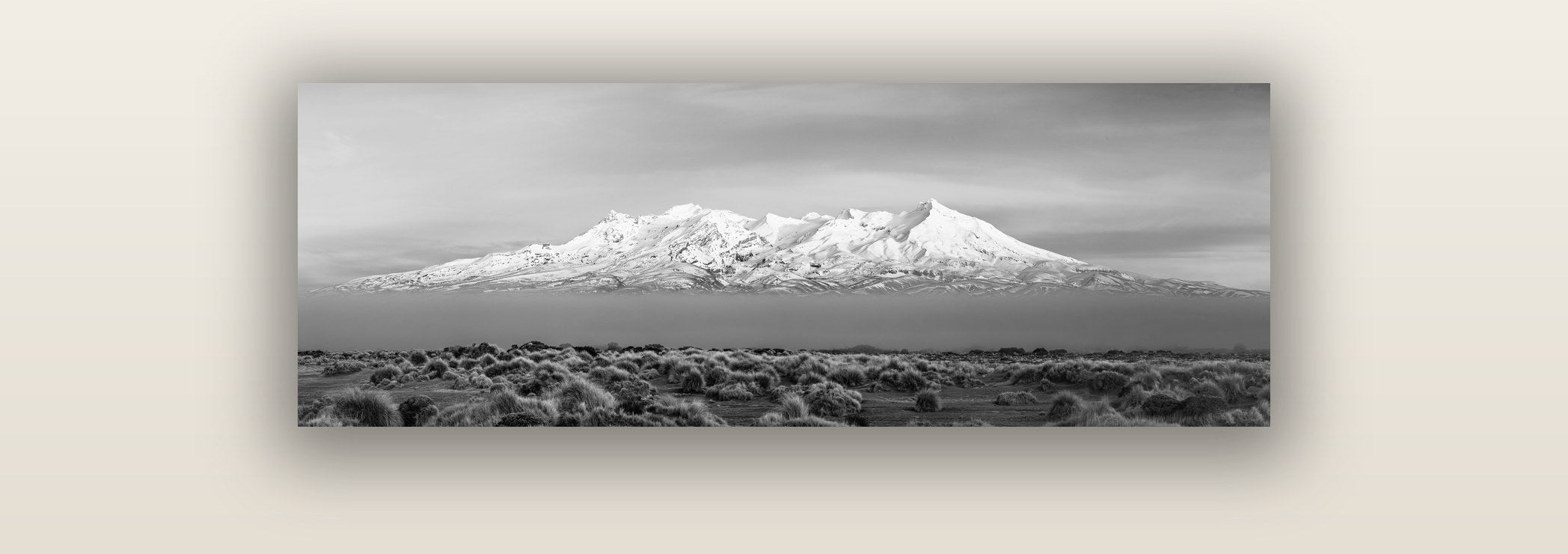 Ruapehu, The Floating Volcano — acrylic glass print. New Zealand fine art landscape wall art by Stephen Milner.