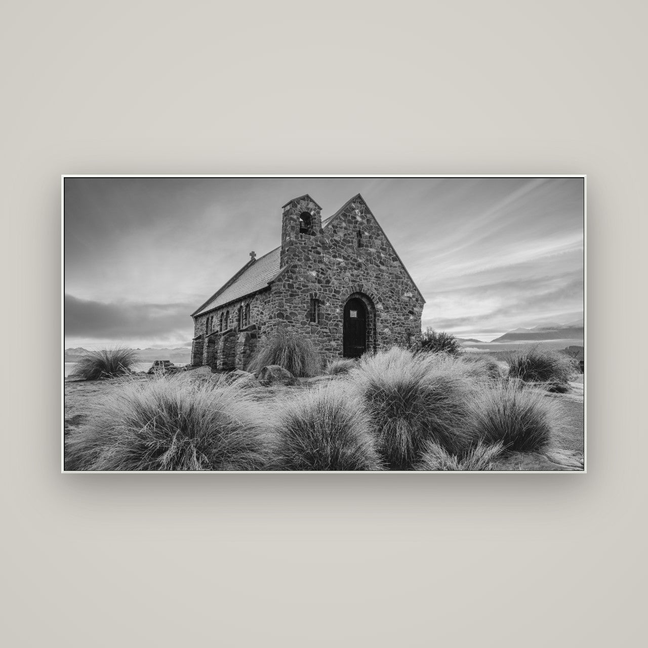 Shepherd's Delight, Lake Takapō — ArtBox White, 160×90 cm. New Zealand fine art wall art by Stephen Milner.