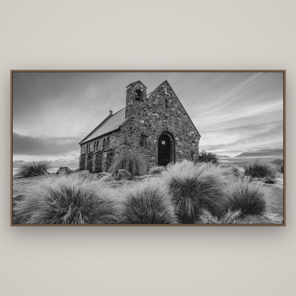 Shepherd's Delight, Lake Takapō, Basel Walnut, 196×110 cm. New Zealand fine art wall art by Stephen Milner.