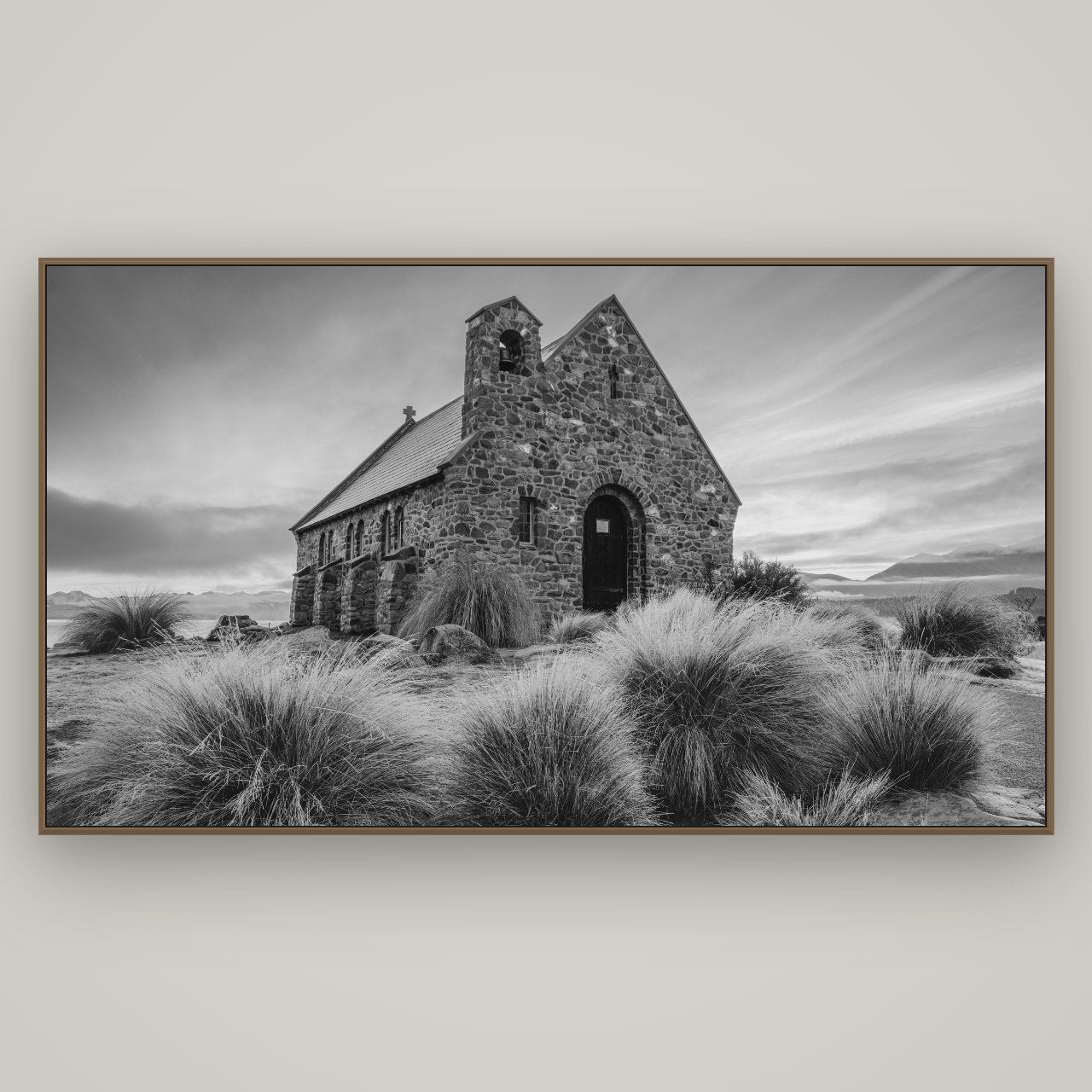 Shepherd's Delight, Lake Takapō, Basel Walnut, 196×110 cm. New Zealand fine art wall art by Stephen Milner.