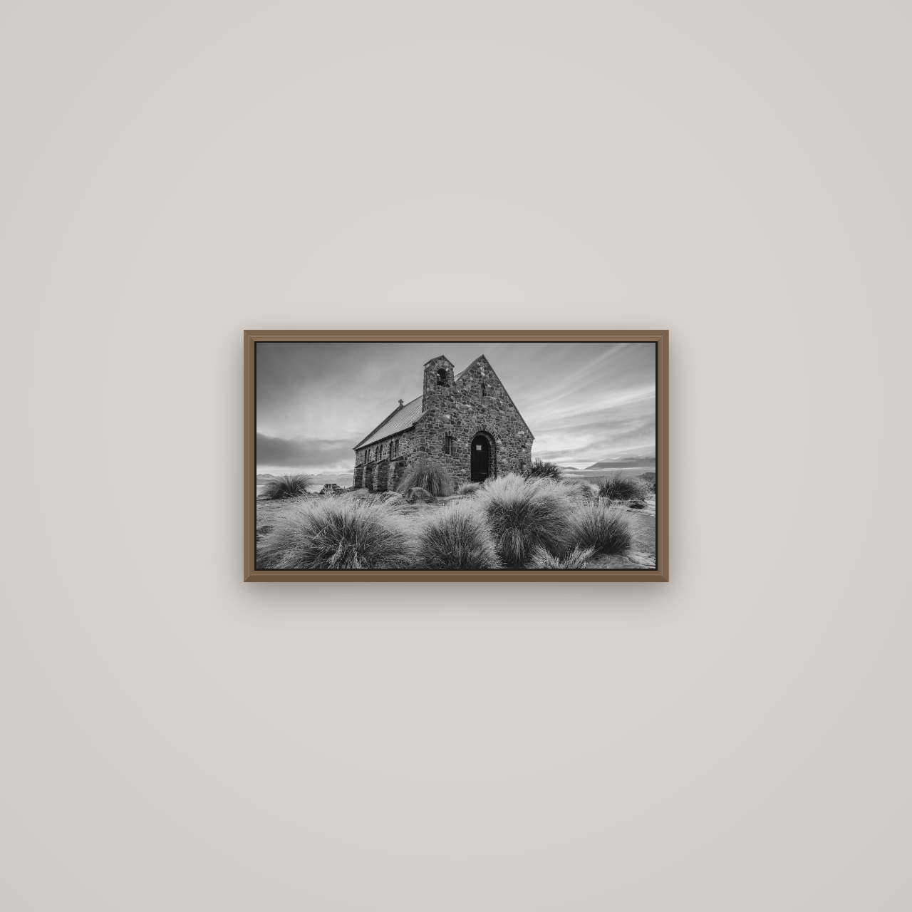 Shepherd's Delight, Lake Takapō, Basel Walnut, 53×30 cm. New Zealand fine art wall art by Stephen Milner.