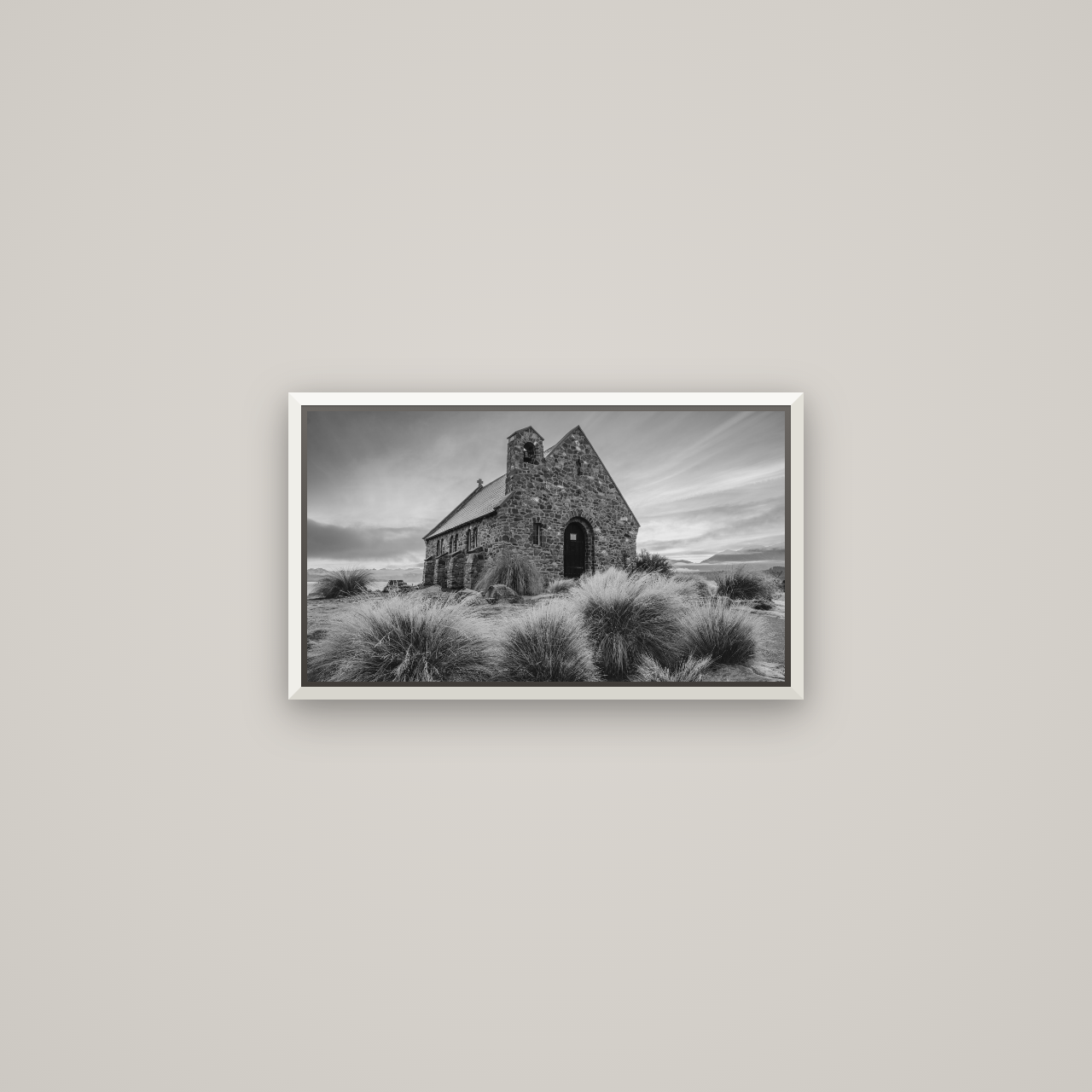 Shepherd's Delight, Lake Takapō — Basel White, 53×30 cm. New Zealand fine art wall art by Stephen Milner.