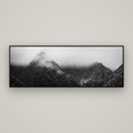Shrouded in Mystery, West Coast — Basel Black Matte, 198×70 cm. New Zealand fine art wall art by Stephen Milner.