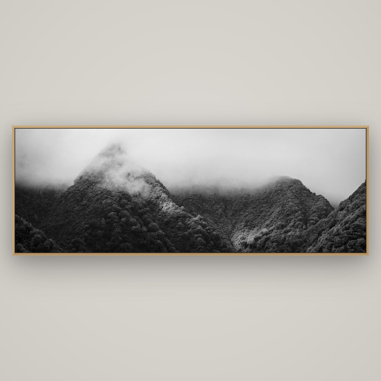 Shrouded in Mystery, West Coast, Basel Natural Oak, 198×70 cm. New Zealand fine art wall art by Stephen Milner.