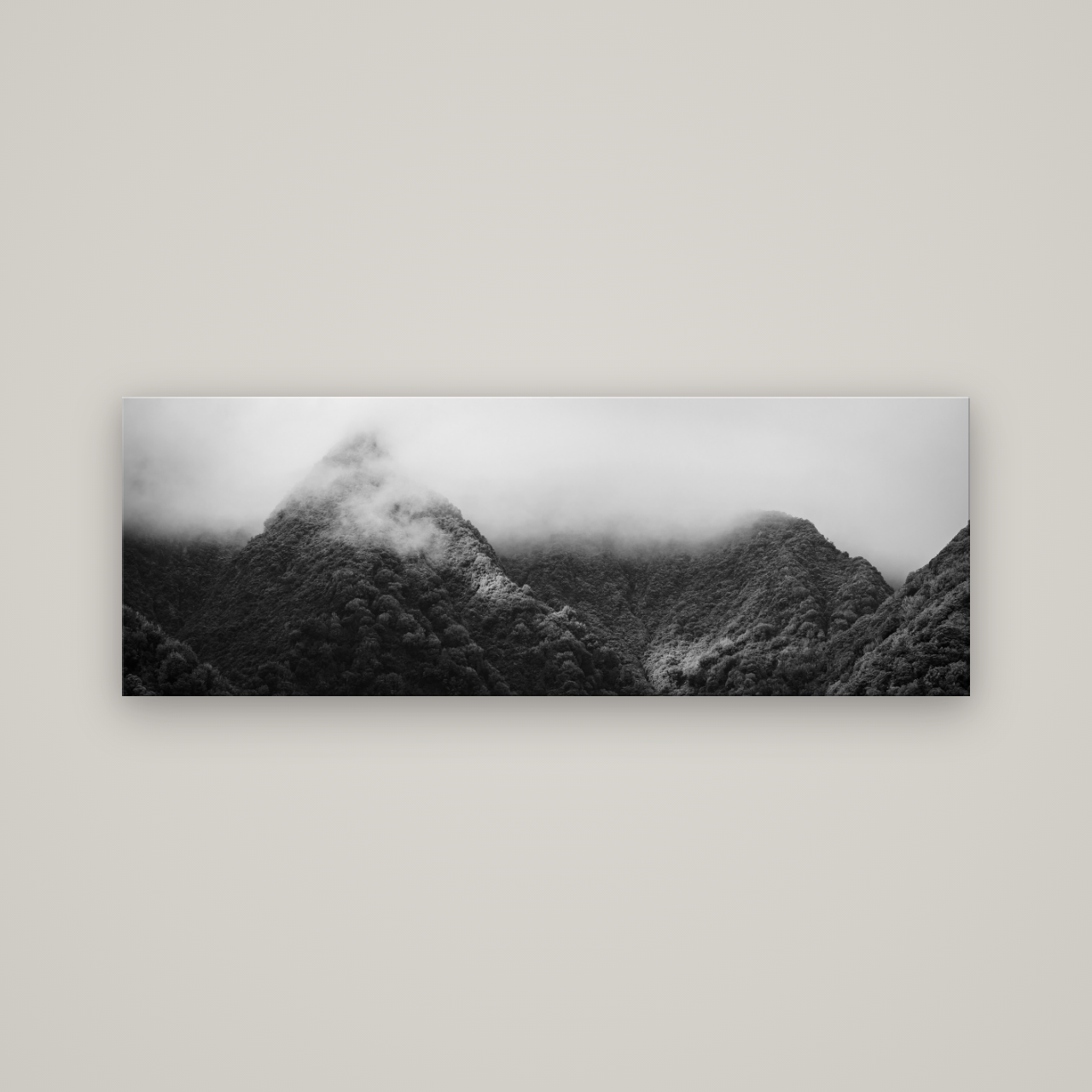 Shrouded in Mystery, West Coast — No frame, 170×60 cm. New Zealand fine art wall art by Stephen Milner.